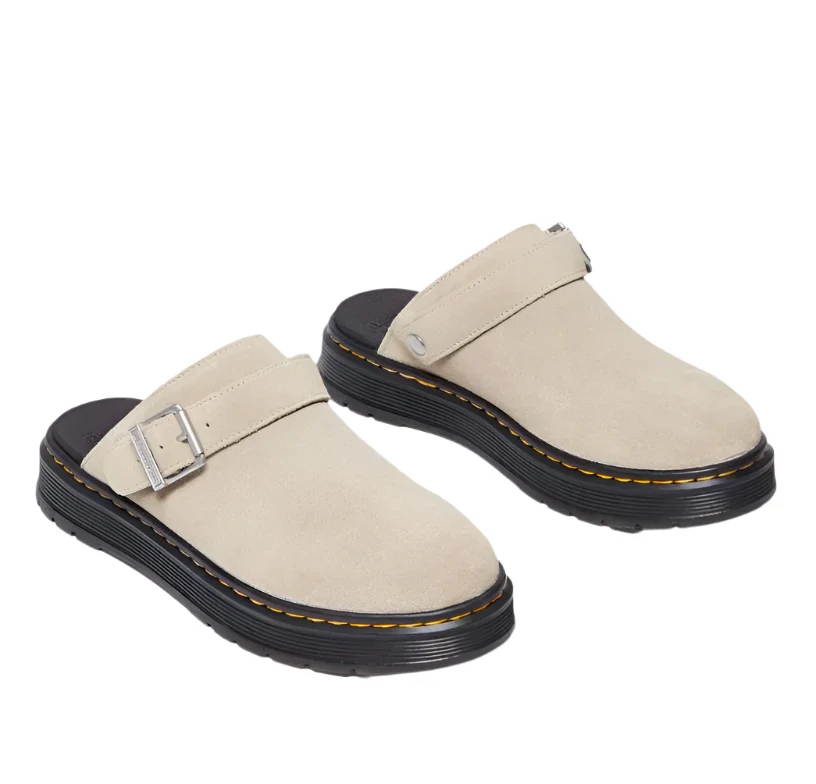 Dr Martens Brookline Mule Light Tan Bronx Suede - Image 3