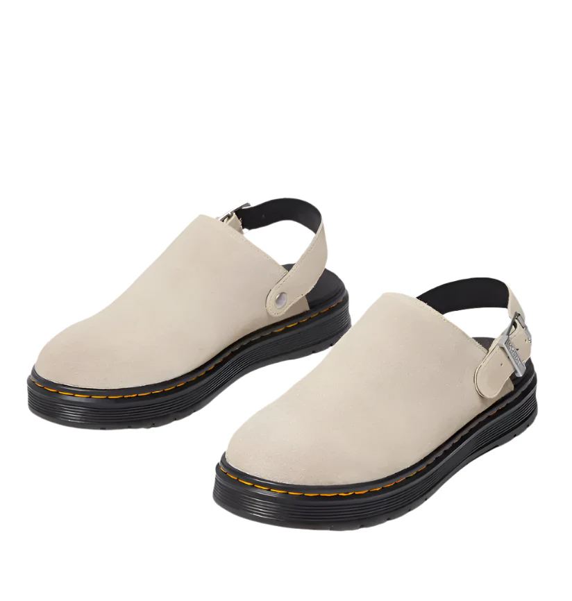 Dr Martens Brookline Mule Light Tan Bronx Suede - Image 4