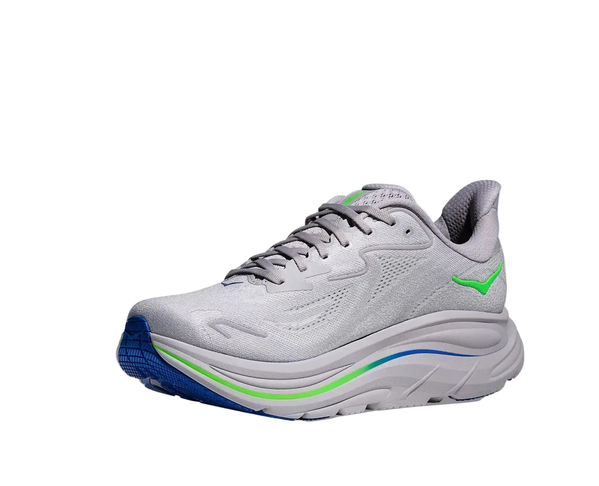 Hoka Clifton 10 Ash Grey Neon Green Men’s - Image 4