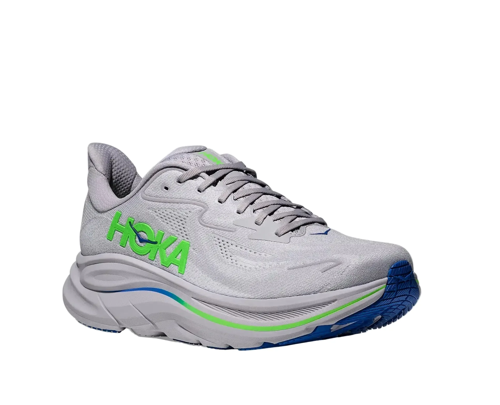 Hoka Clifton 10 Ash Grey Neon Green Men’s - Image 7