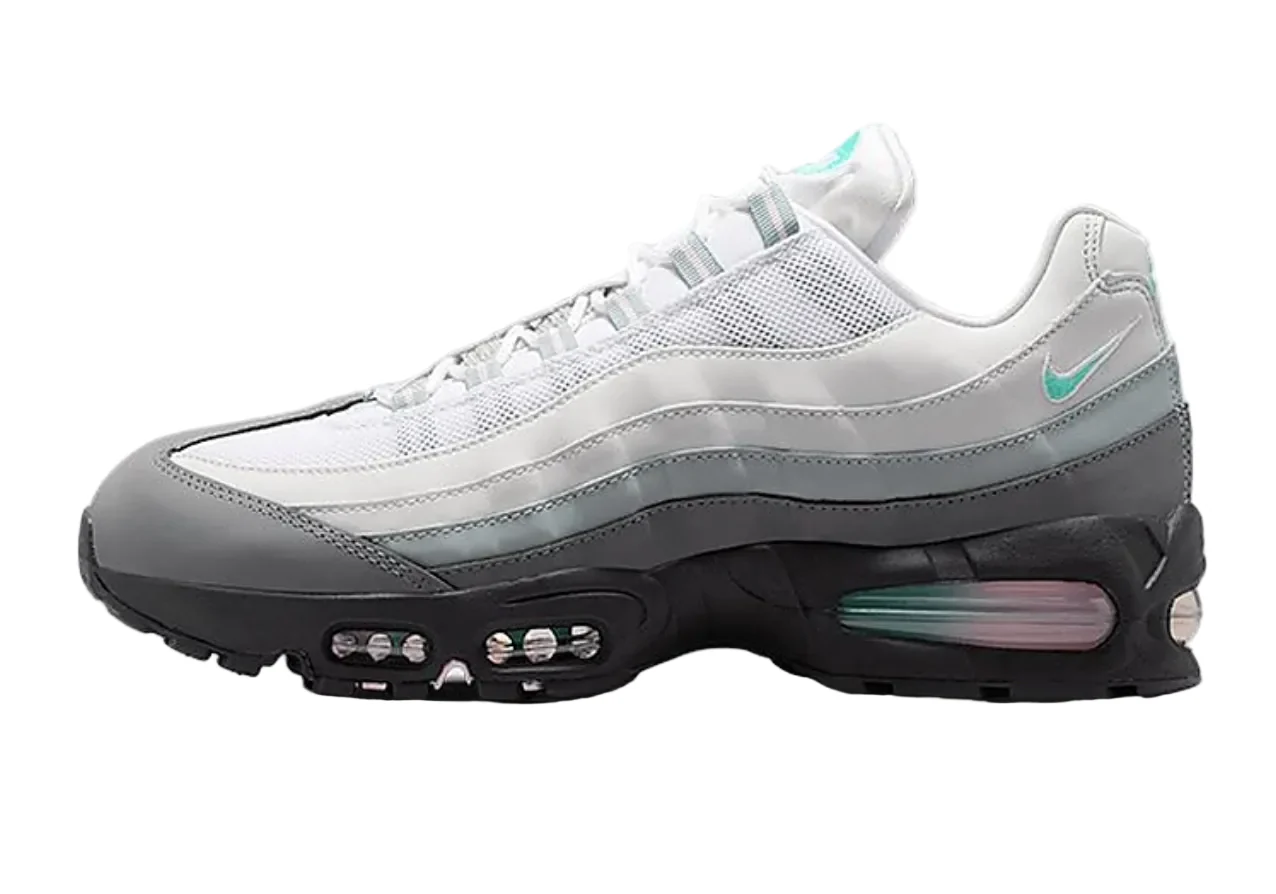 Nike Air Max 95 Big Bubble White Hyper Turquoise Pink Foam - Image 3