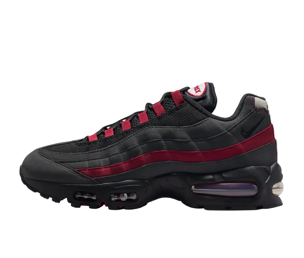 Nike Air Max 95 OG Big Bubble Black Crimson Grey - Image 3