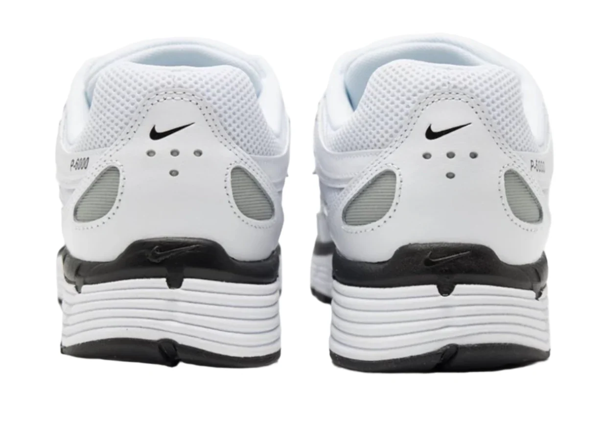 Nike P-6000 White Metallic Silver Black - Image 3