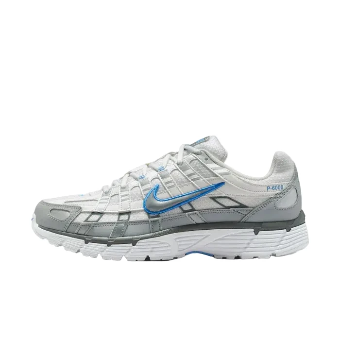 Nike P-6000 White Metallic Silver Blue - Image 2
